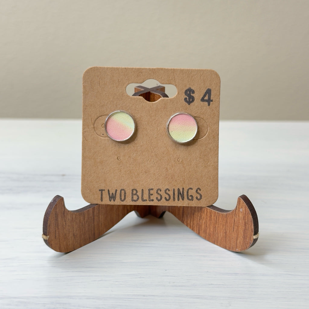 Two Blessings Earrings - Yellow/Pink