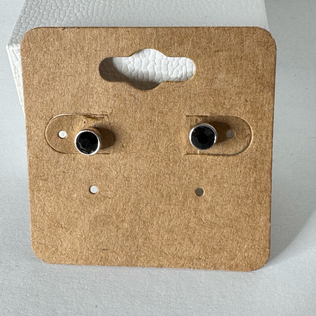 Black Stud Earrings