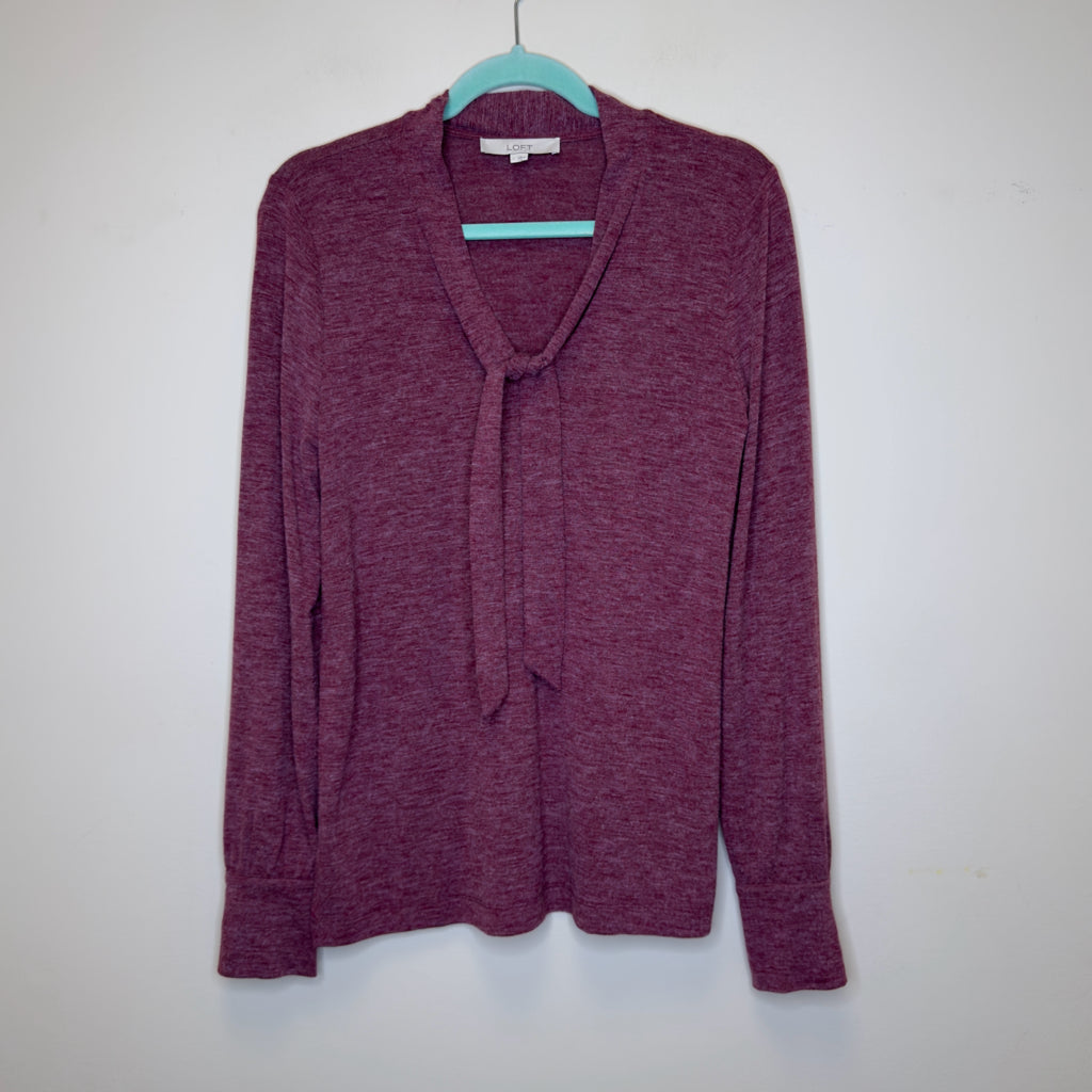 Loft Tie Neck Sweater - Size Large