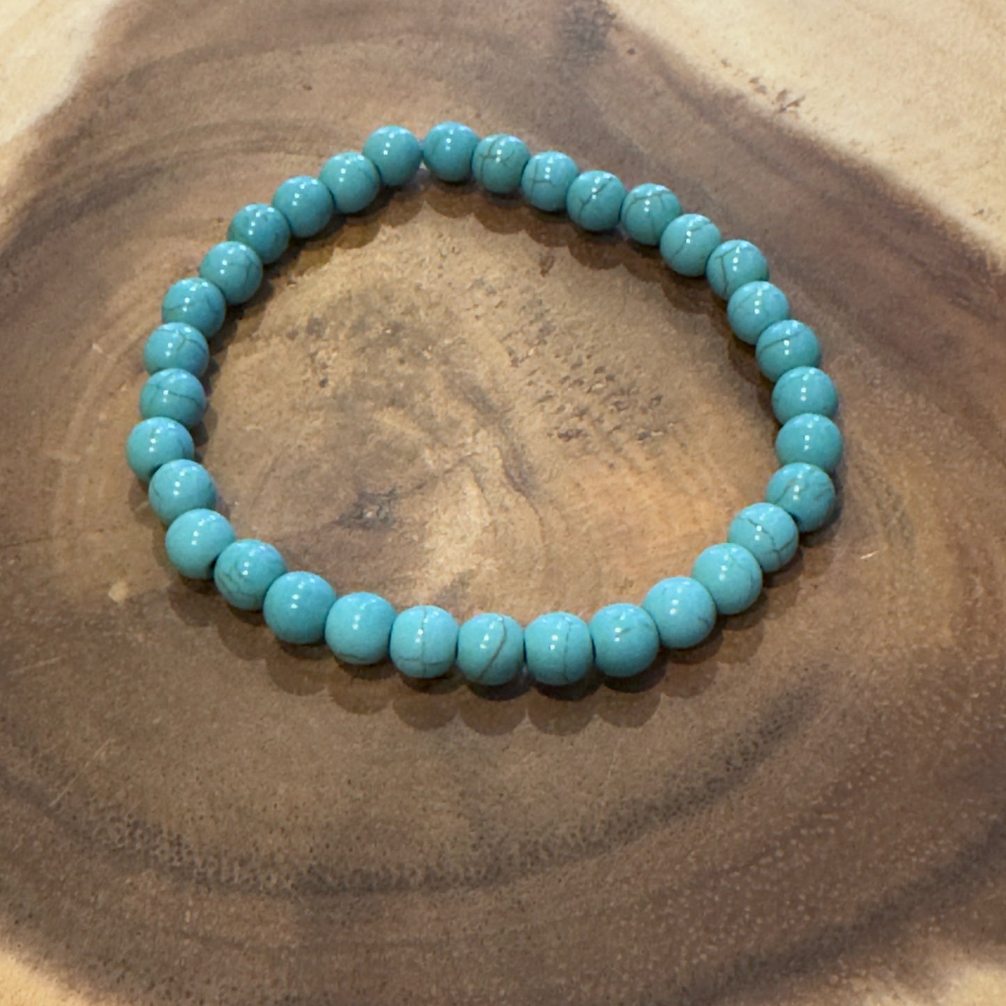 Inga Ann's Imitation Turquoise Beaded Bracelet