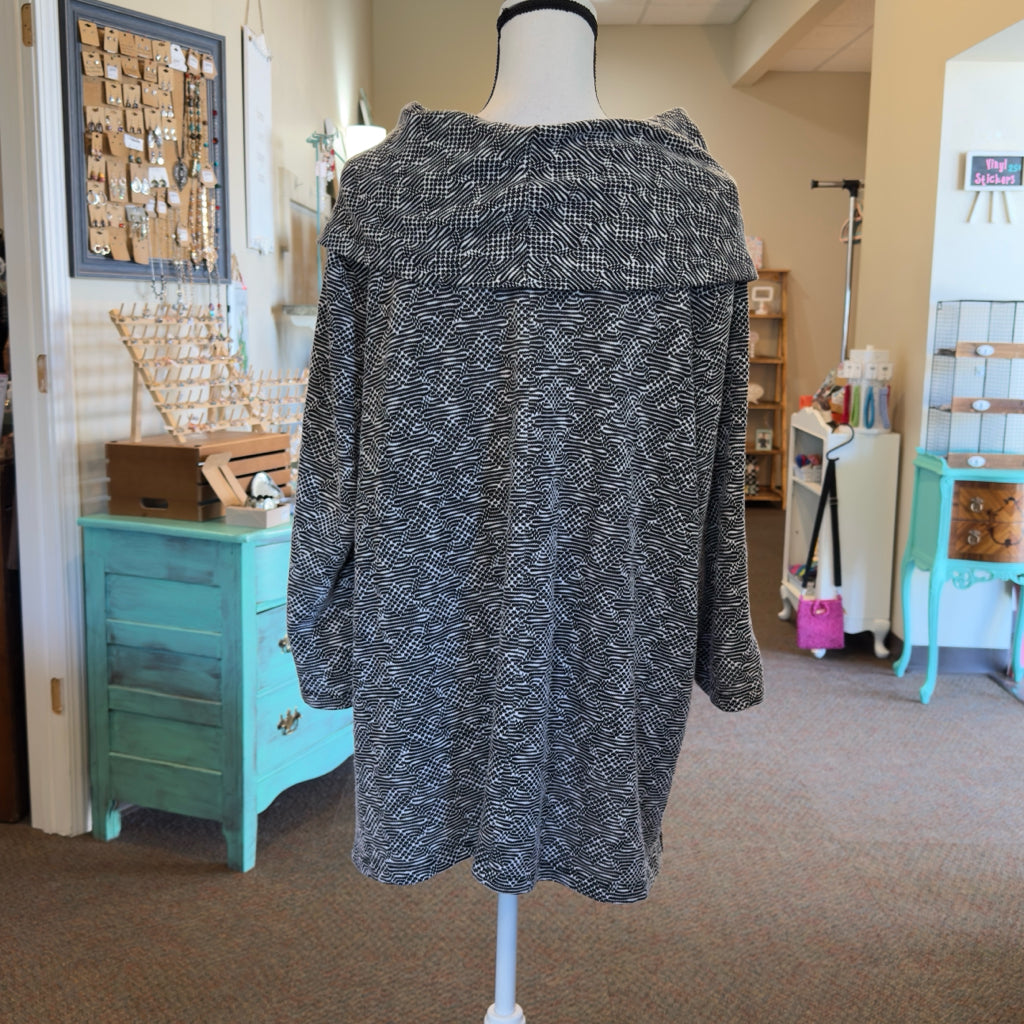 Catherines Cowl Neck Top - Size 2X