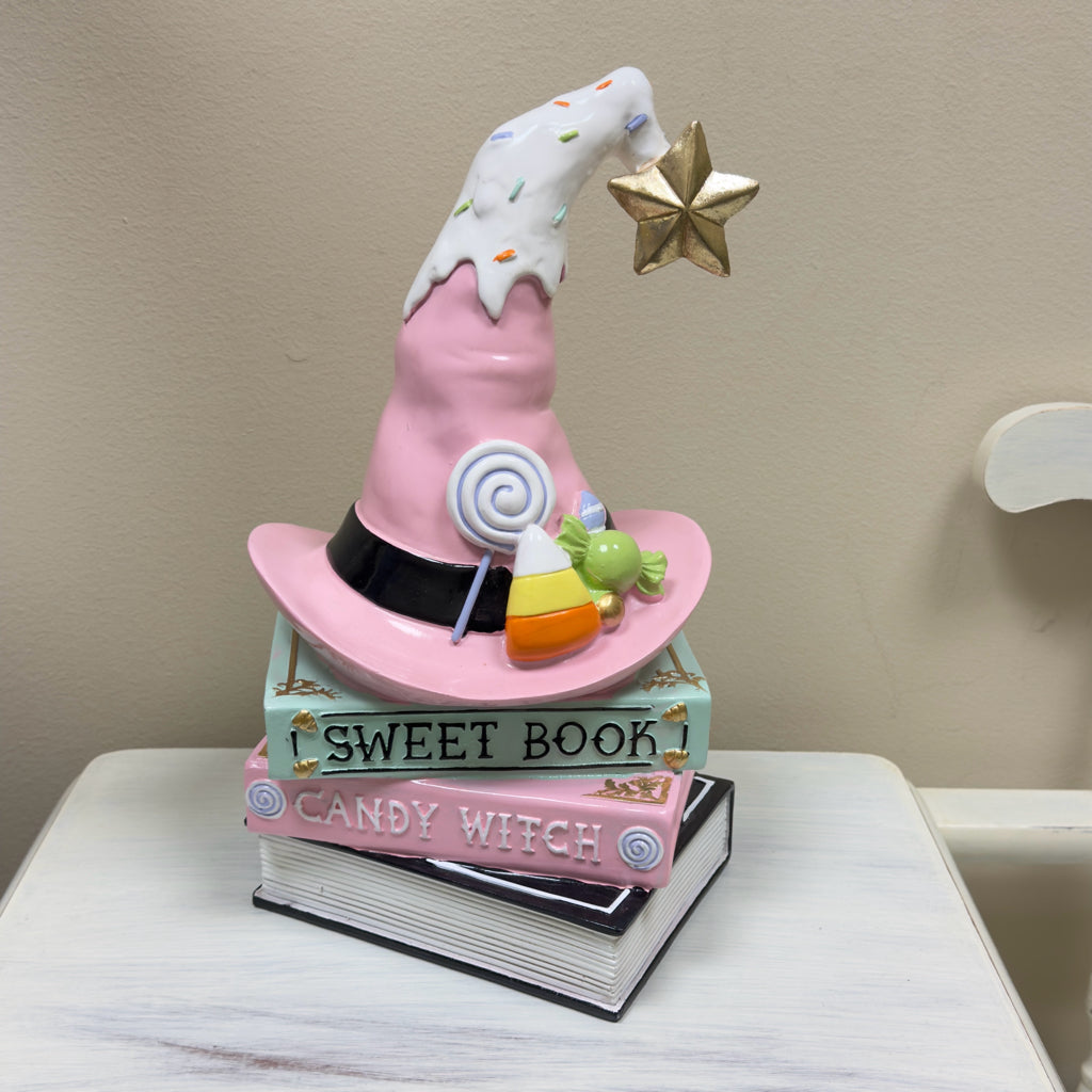 Sweet Book Candy Witch Hat Decor