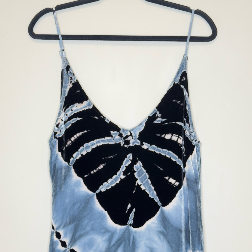 YFB Young Fabulous & Broke Astrid Velvet Tie Dye Slip Dress - Size Small
