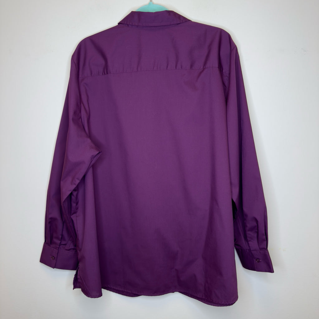 Foxcroft Shaped Button Front Wrinkle Free Top - Size 22W (3X)