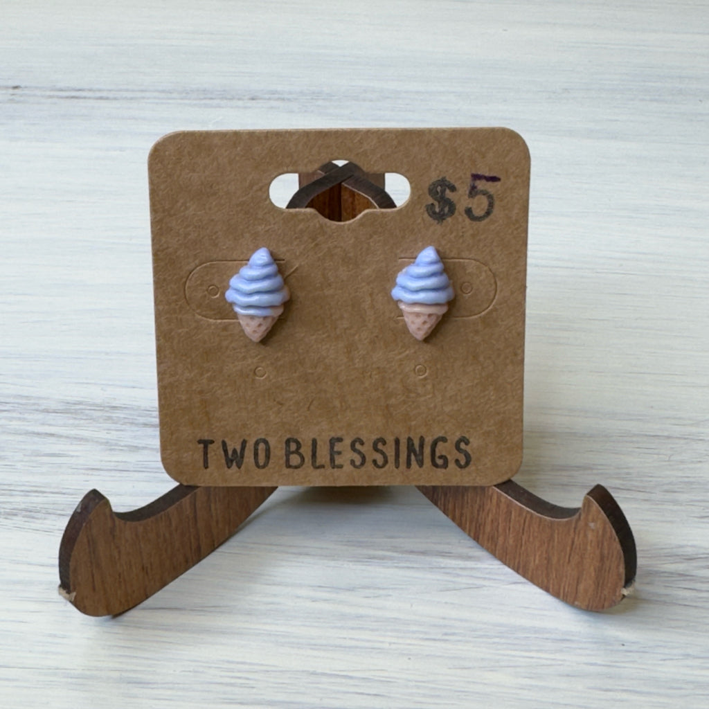 Two Blessings Earrings - Ice Cream Cone
