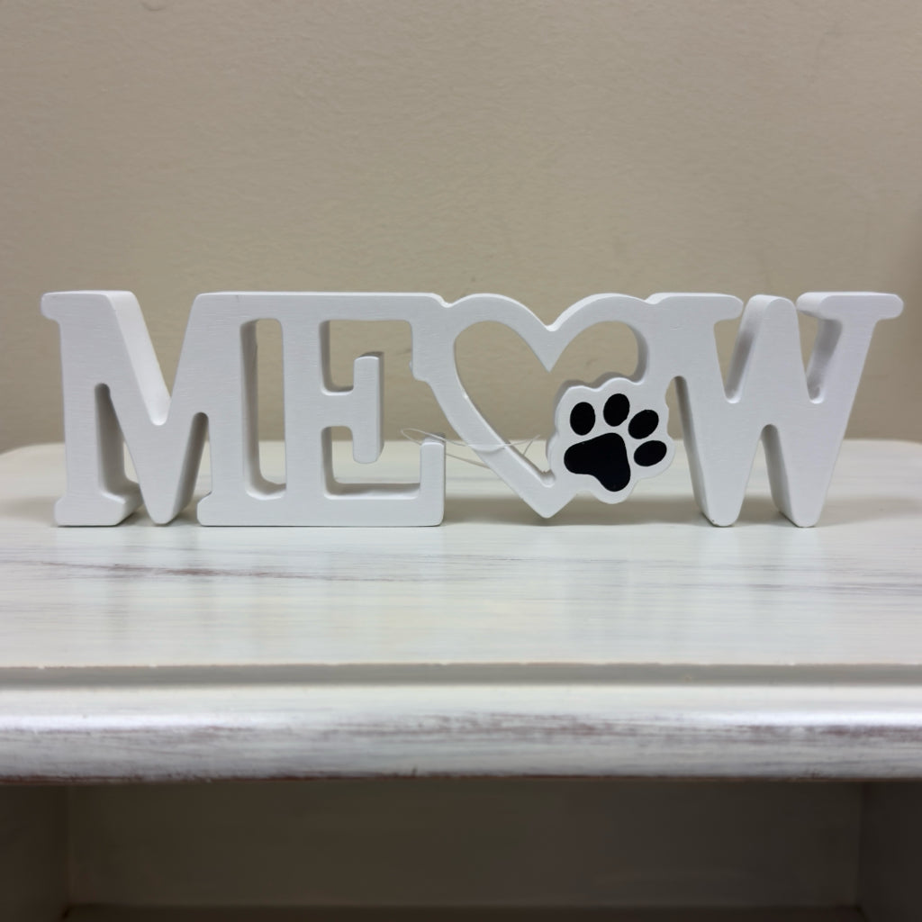 Meow Block Sign