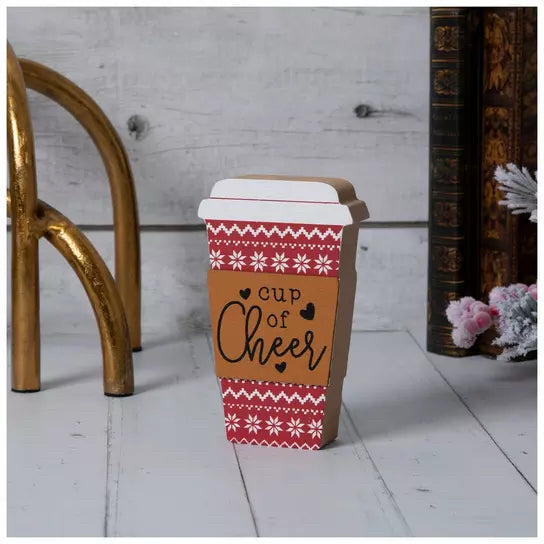 Cup Of Cheer Wood Decor