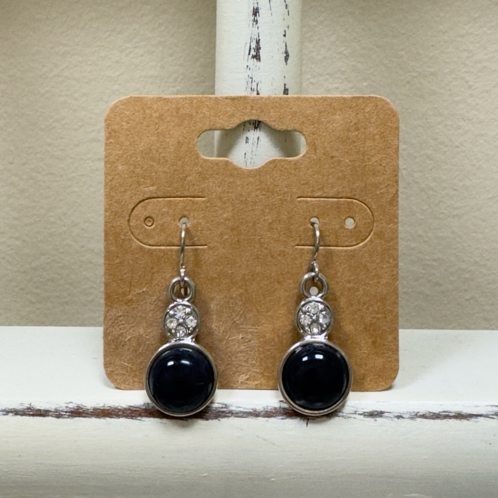 Black & Silver Dangle Earrings