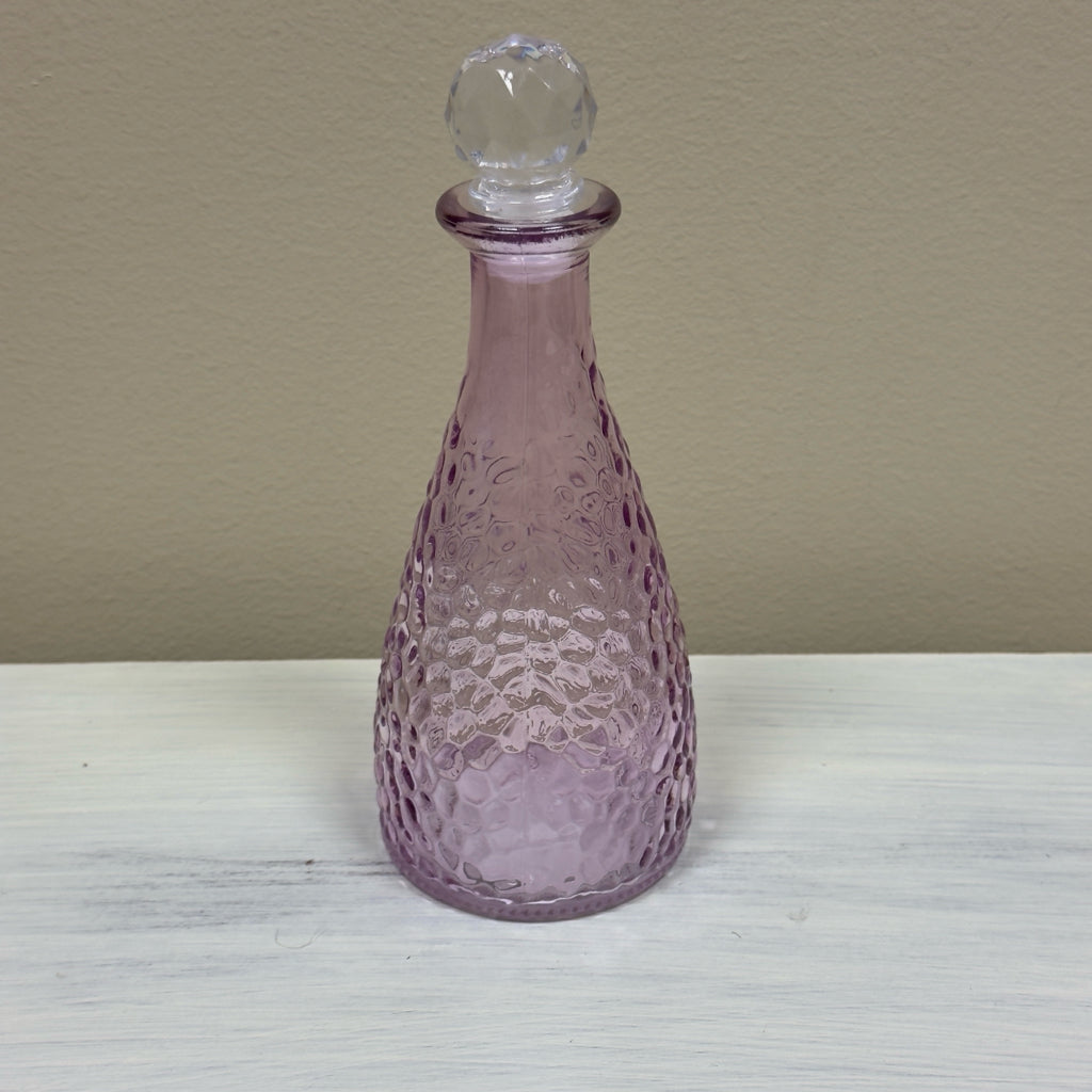 Purple Dimpled Glass Perfume Bottle