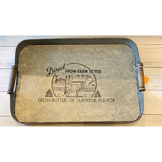 Direct From Farm To You Metal Tray - 19"