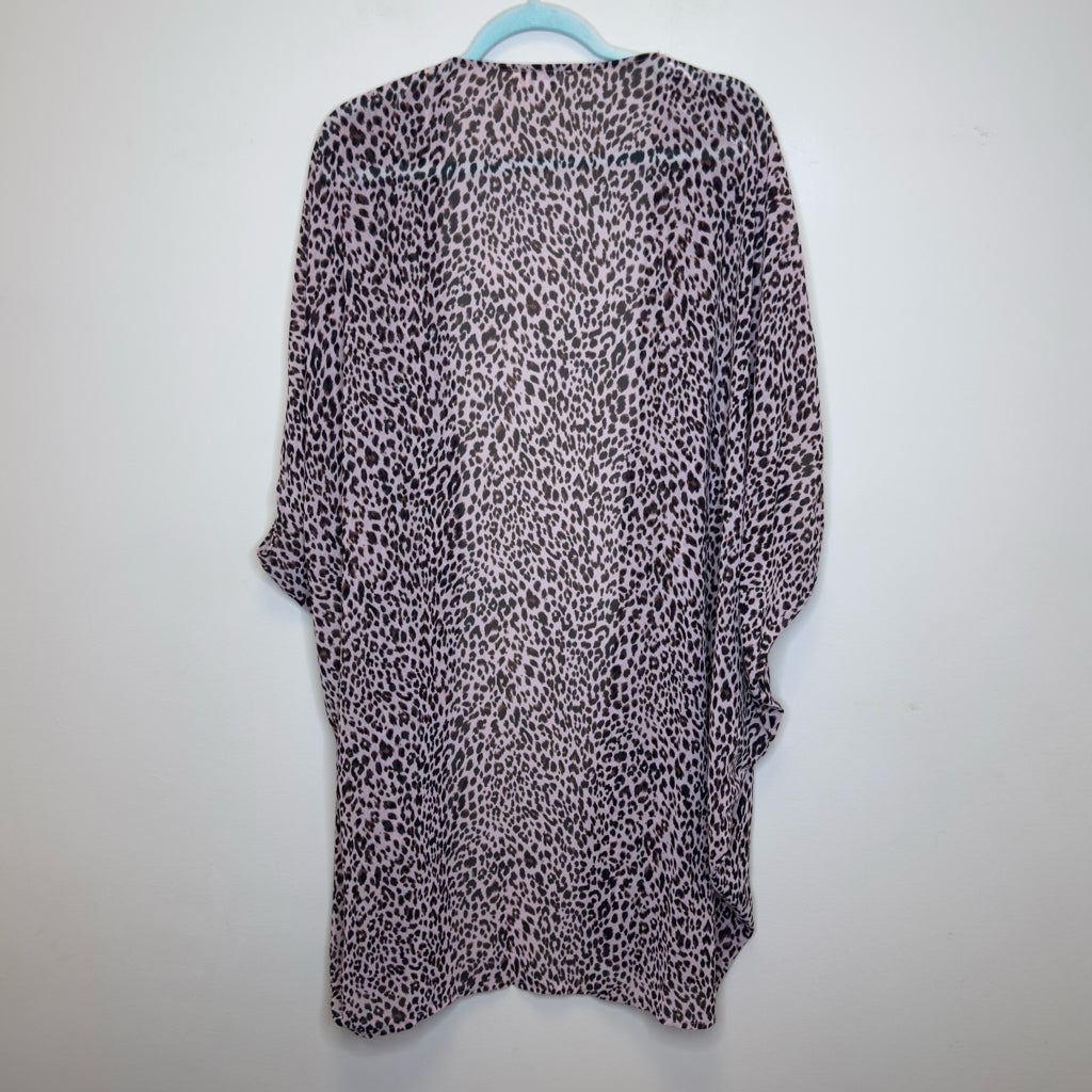 Umgee Leopard Print Kimono - Size 1X/2X