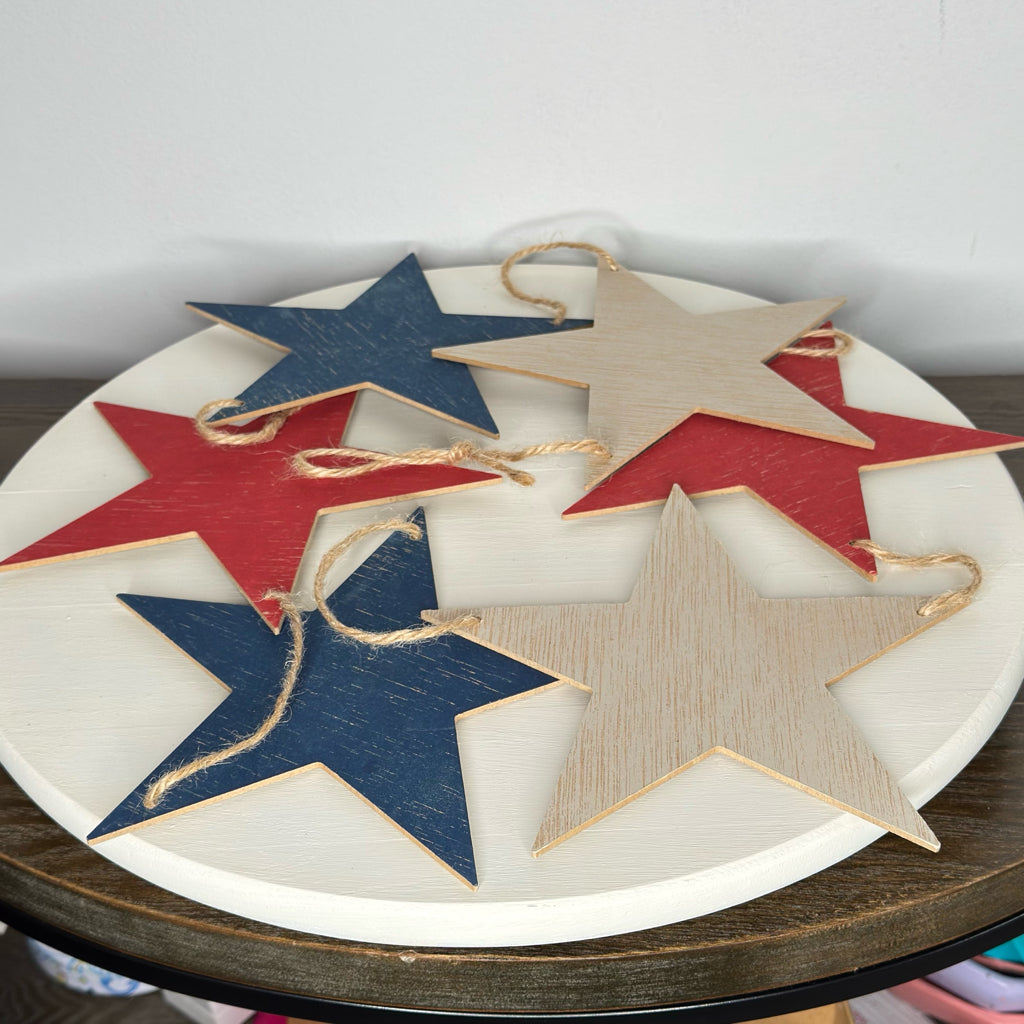 Red White & Blue Star String Garland