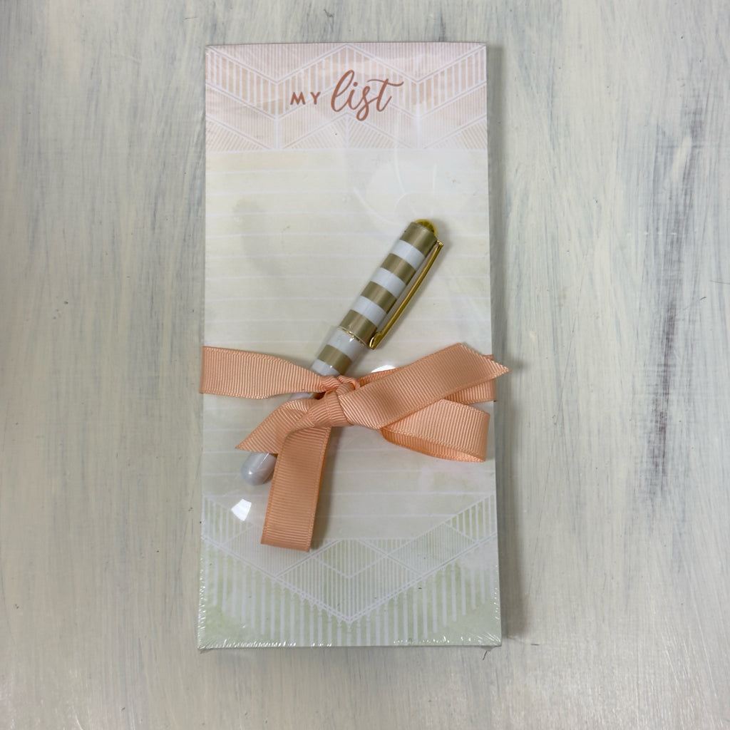 My List Magnetic Notepad w/Pen