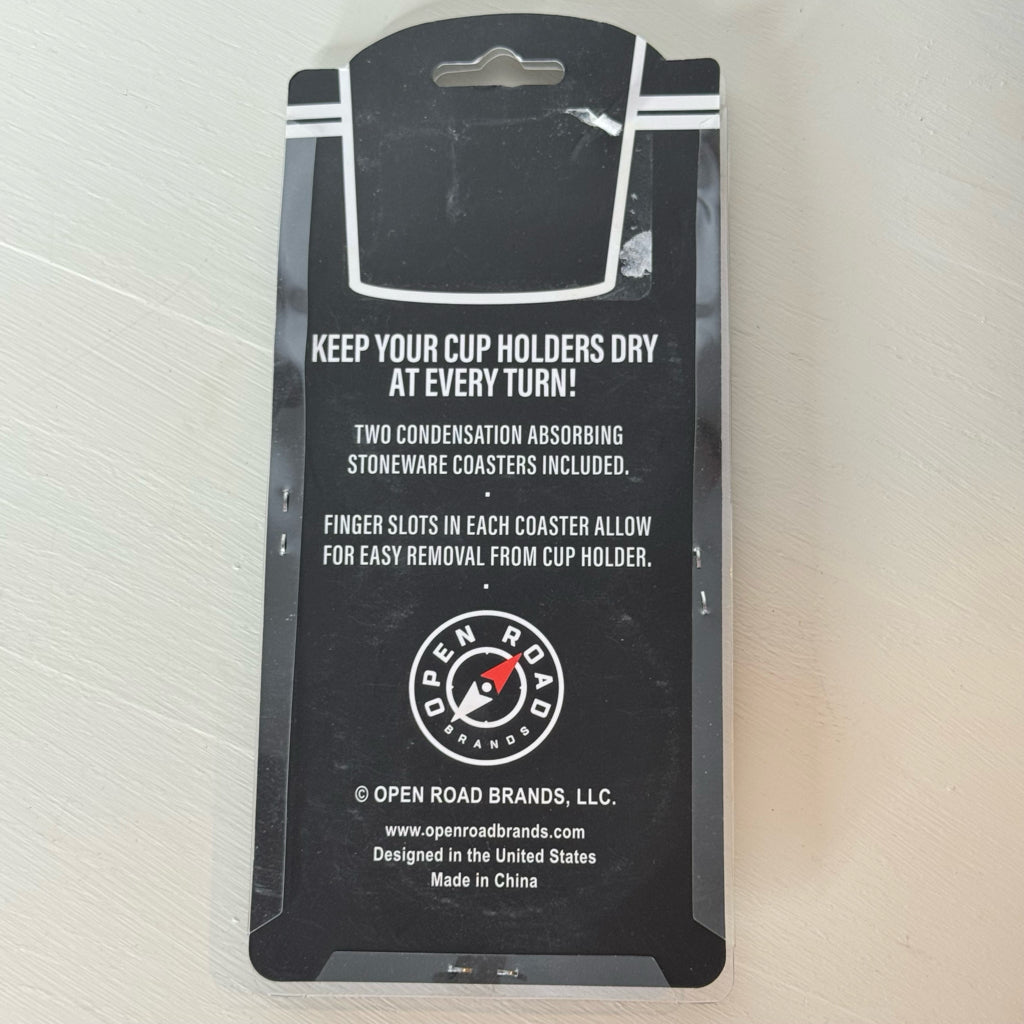 Open Road Brands Car Coaster Set - Buckle Up