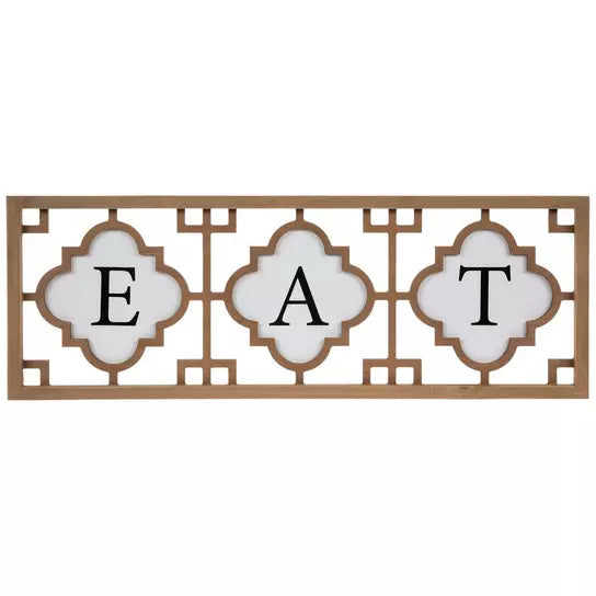Eat Quatregoil Wood Wall Decor