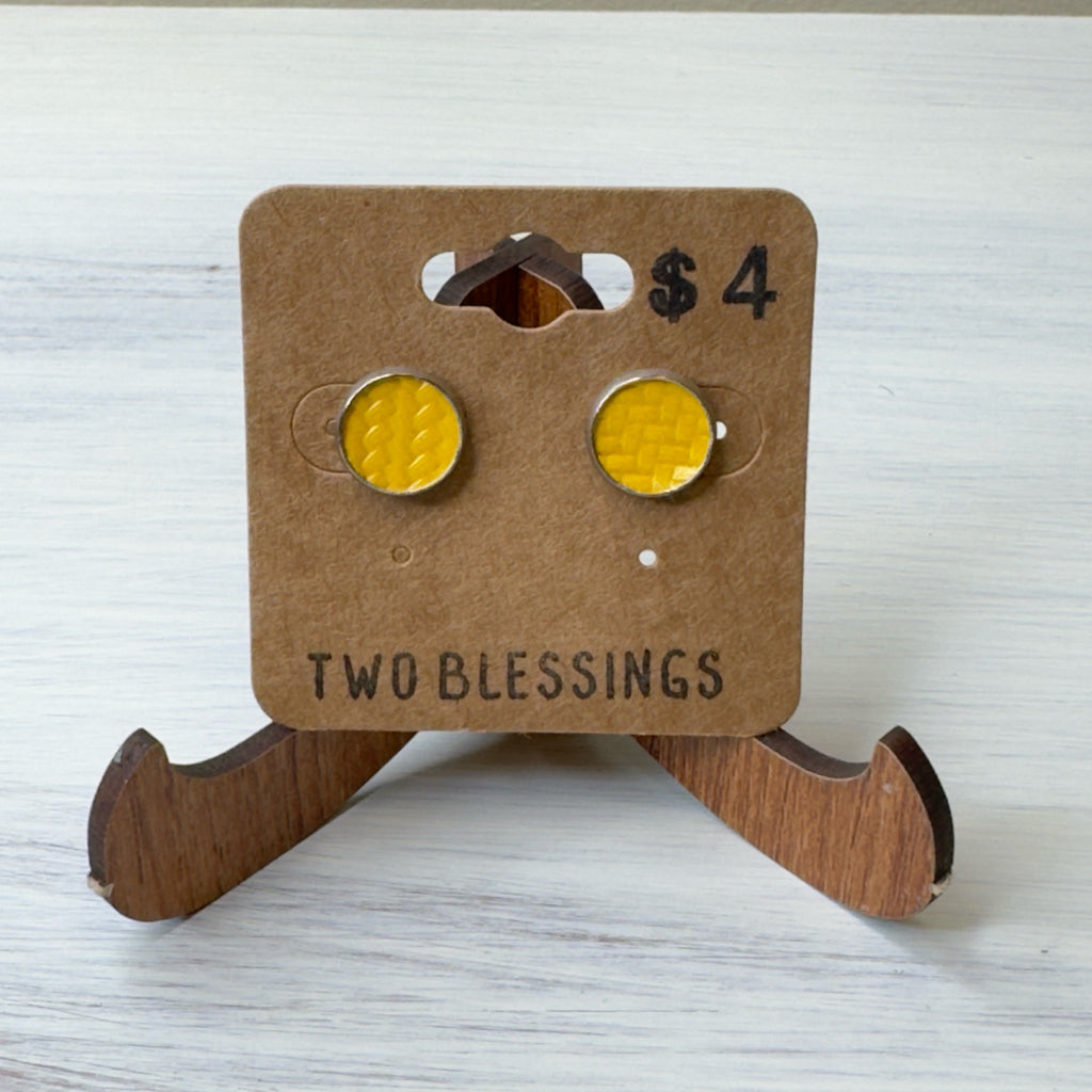 Two Blessings Earrings - Yellow