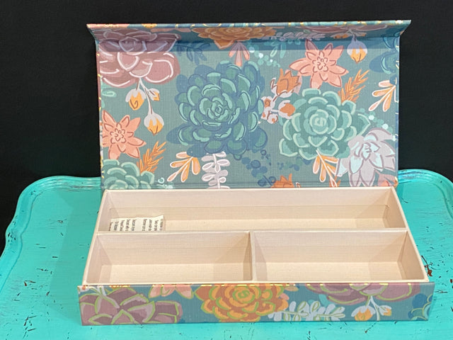 Succulant Print Divided Storage Box