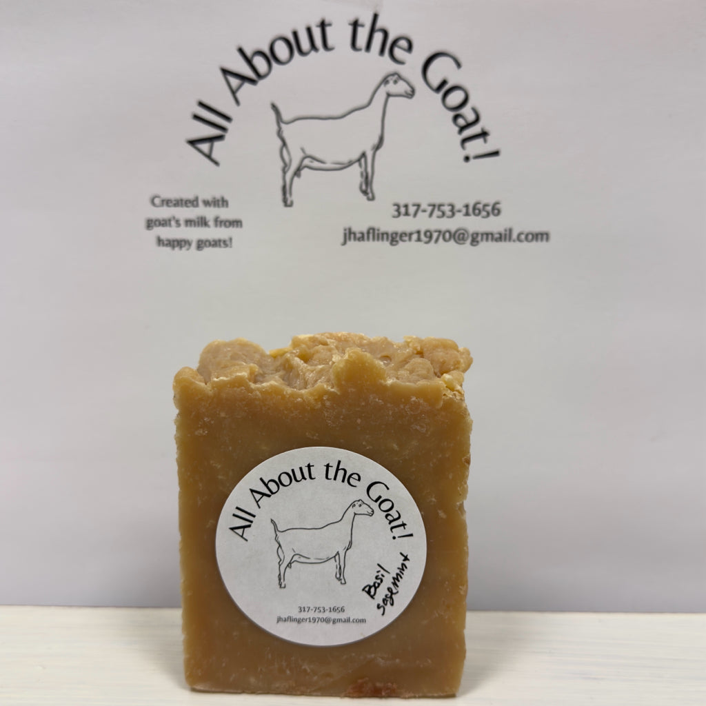 All About The Goat Bar Soap - Basil Sage Mint