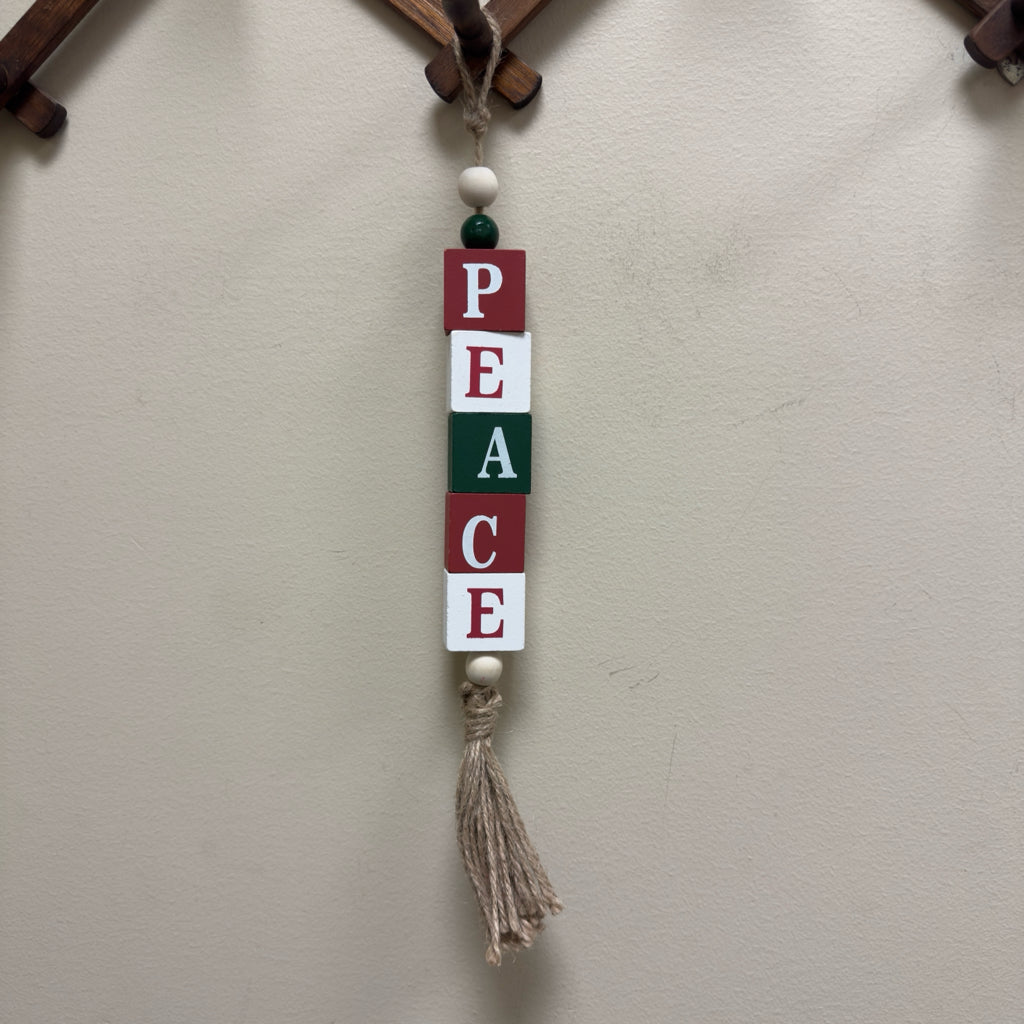 Peace Block Hanging Sign