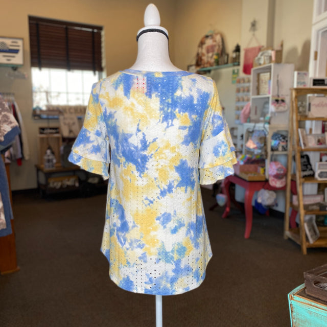 Emerald Eyelet Top - Size Small