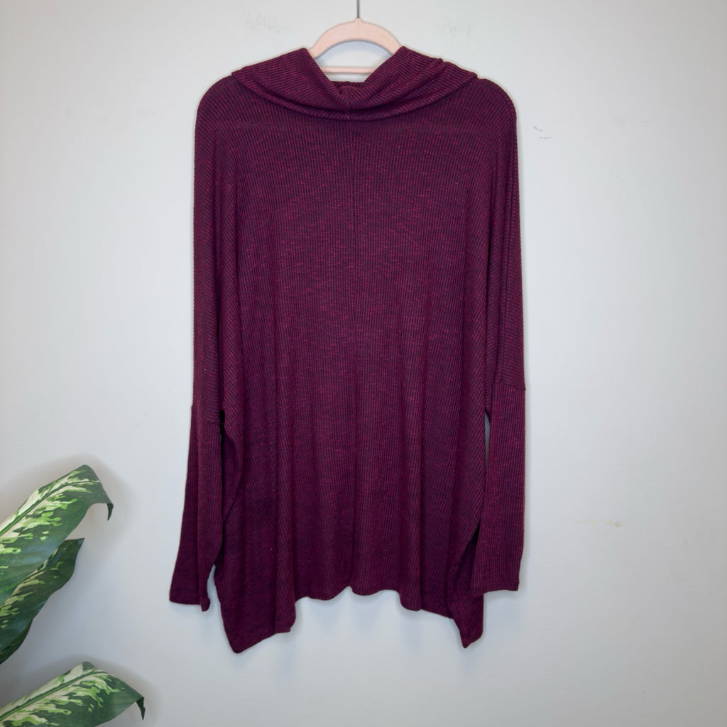 Lane Bryant Ribbed Cowl Neck Top - Size 18/20 (2X)