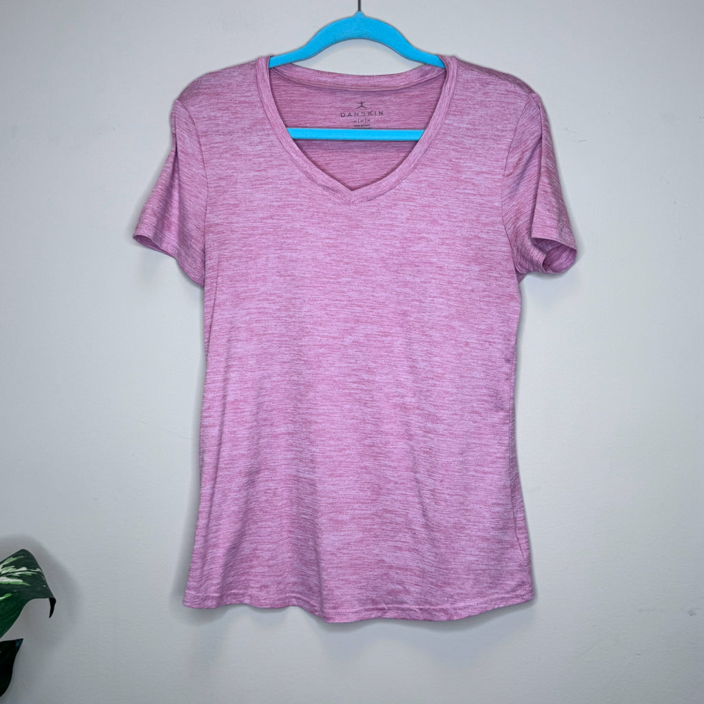 Danskin V-Neck Short Sleeve Tee - Size Medium