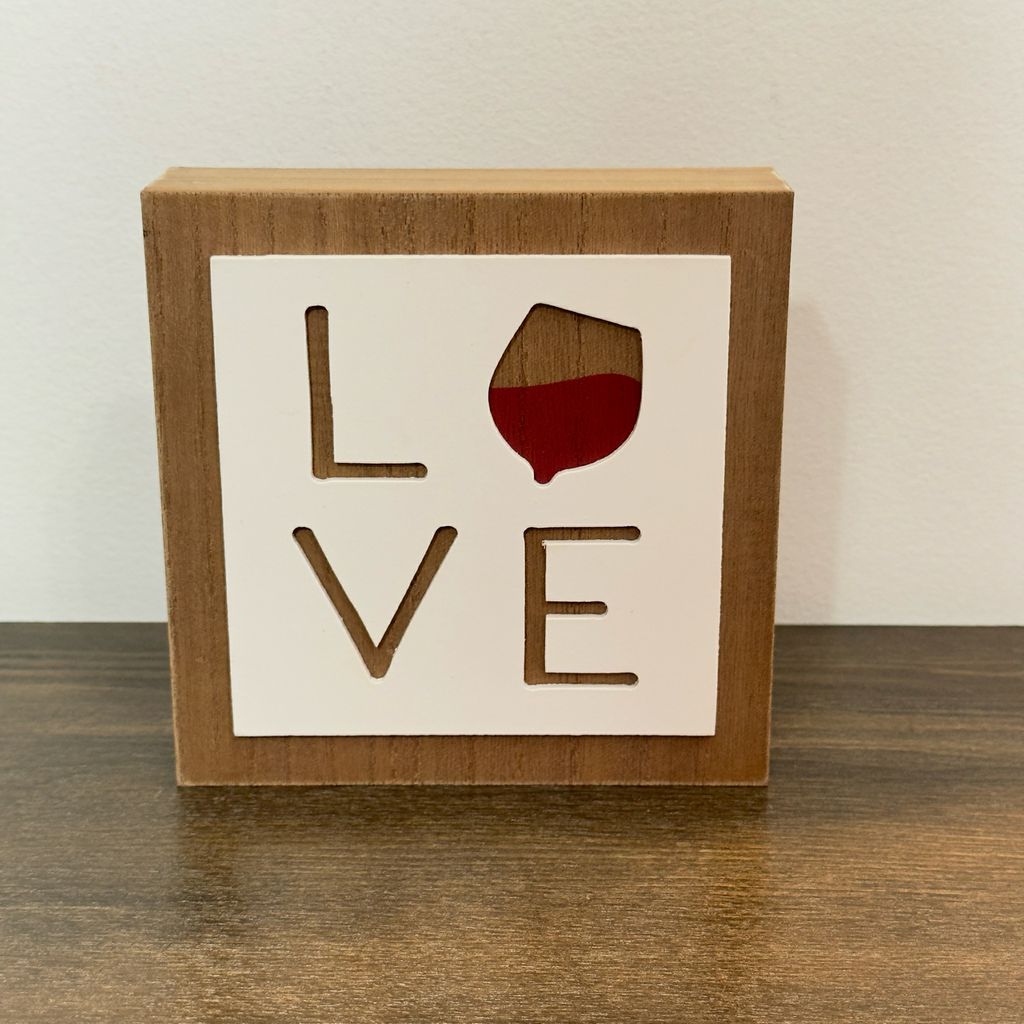 Love Wine Box Sign