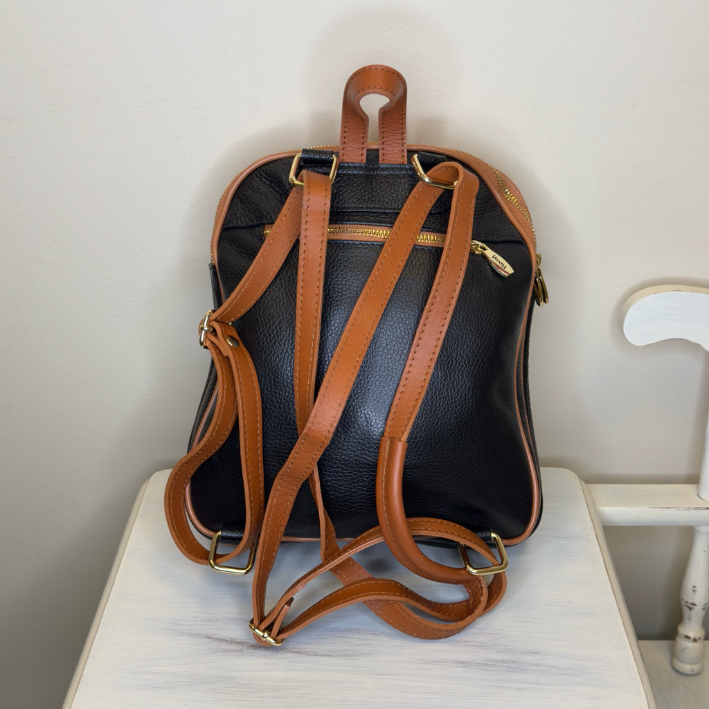 Valentina Leather Backpack Handbag