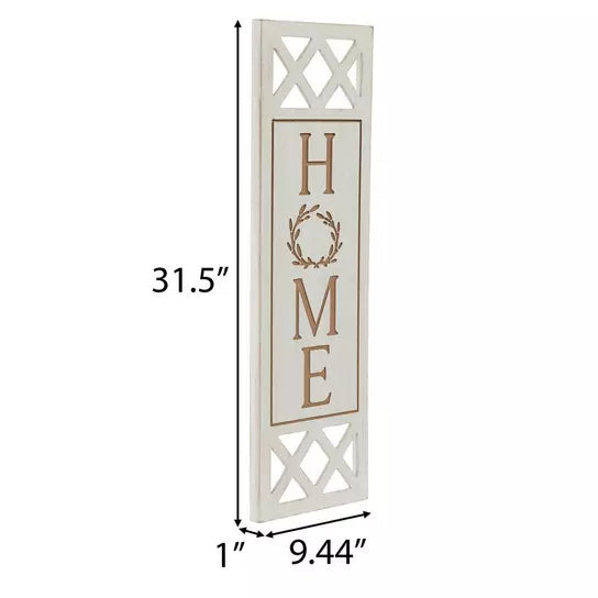 White Home Wood Wall Decor
