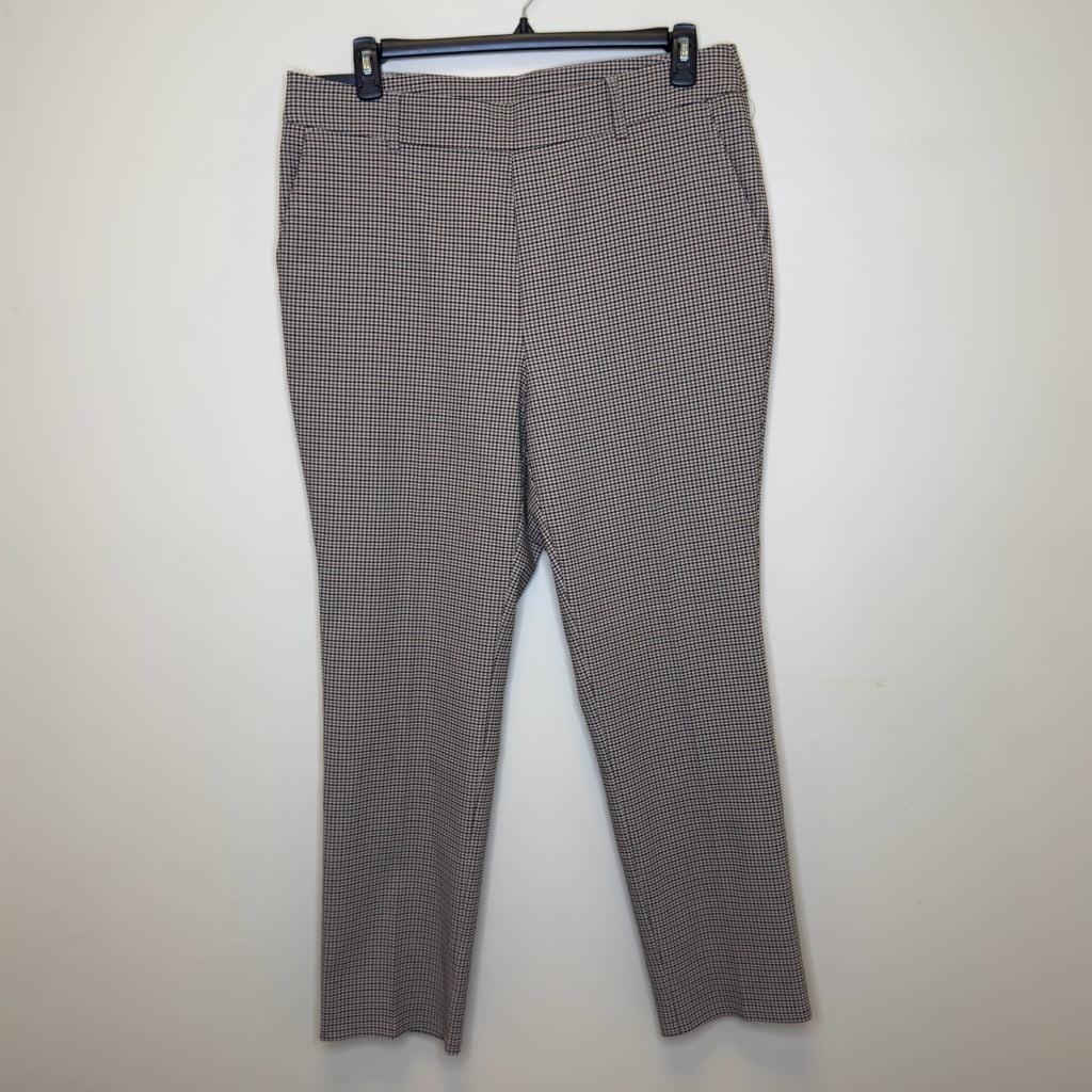 Rafaella Pull-On Plaid Pants - Size 18