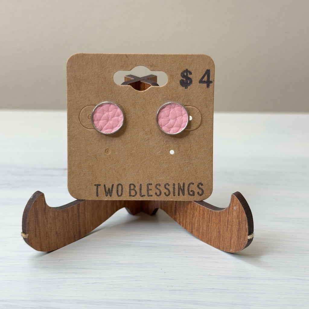 Two Blessings Earrings - Pink