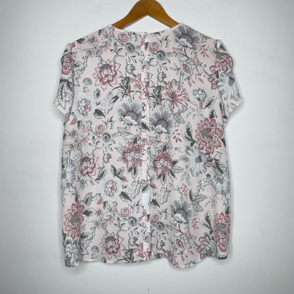 Loft Tulip Sleeve Button Back Top - Size XL