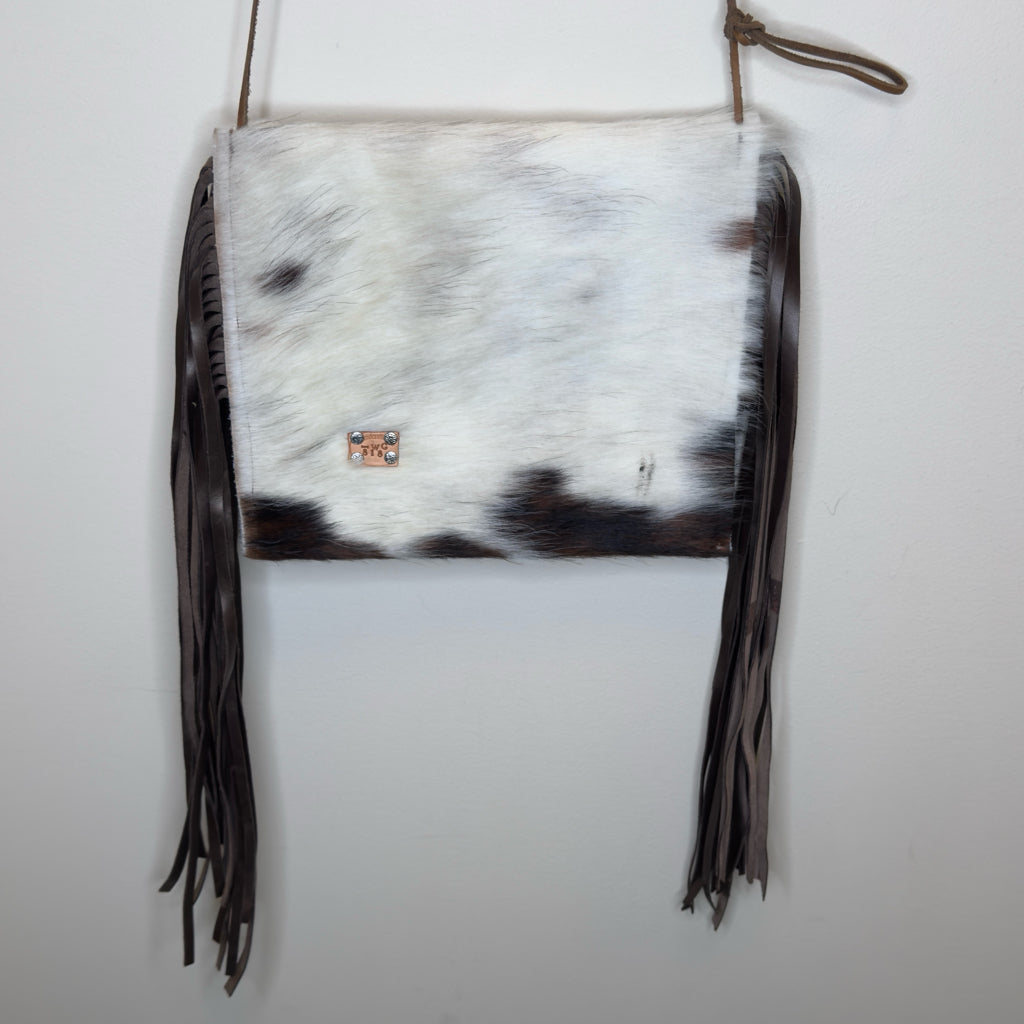 Handcrafted Fringe & Cowhide Handbag
