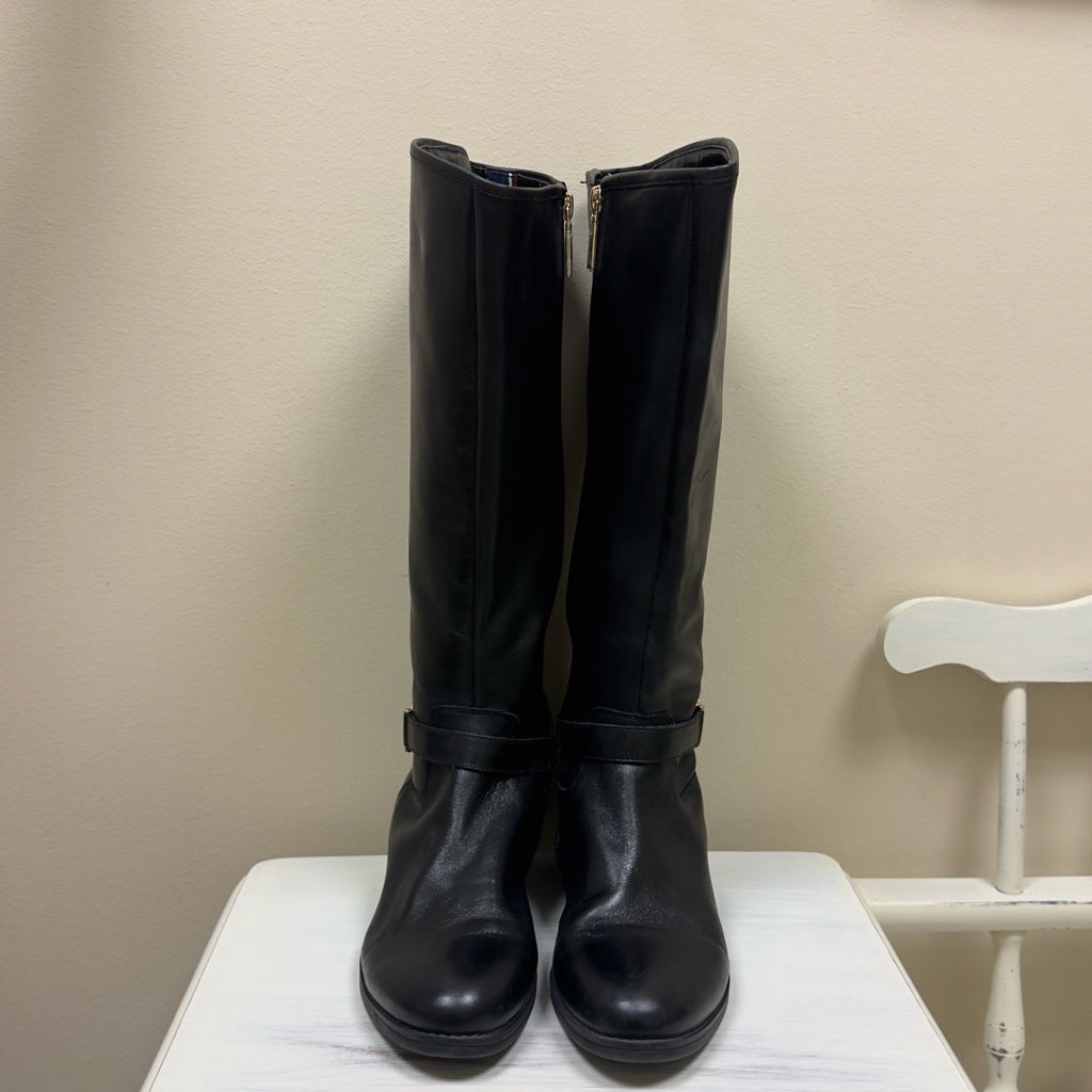 Tommy Hilfiger Dewberry Leather Riding Boots - Size 8 1/2