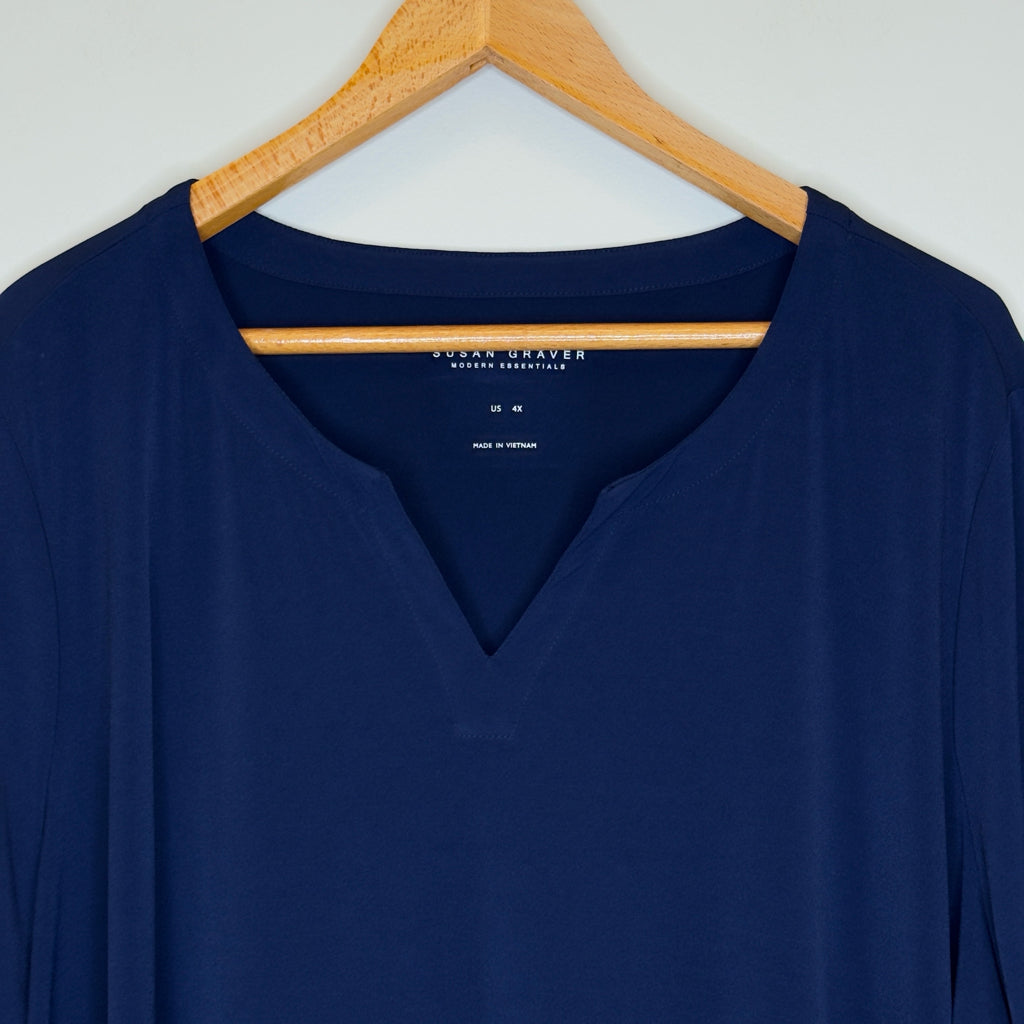 Susan Graver Modern Essentials Short Sleeve Tee - Size 4X