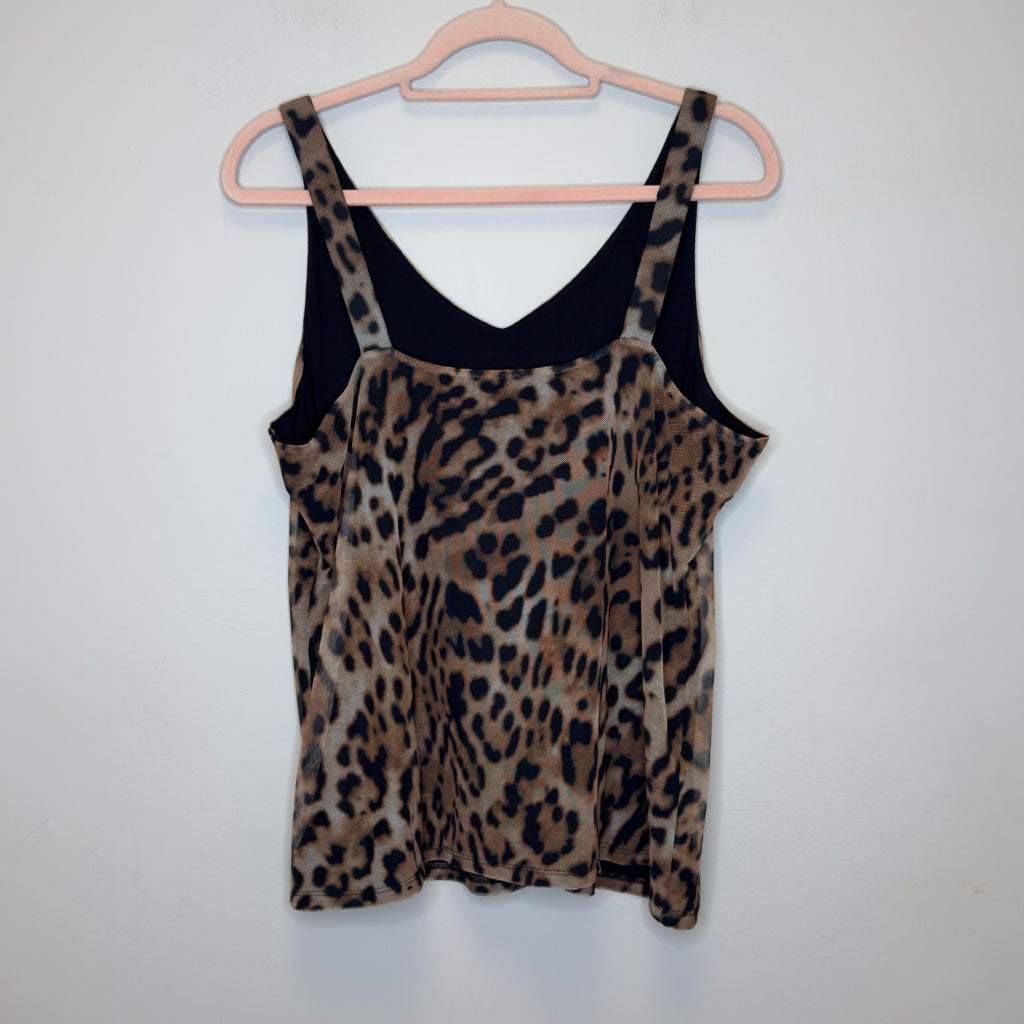 Chico's Leopard Print Tank Top - Size Large