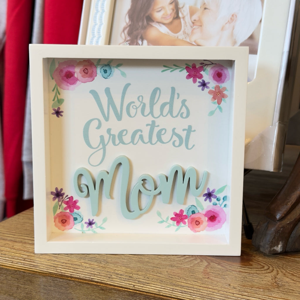 World's Greatest Mom Box Sign
