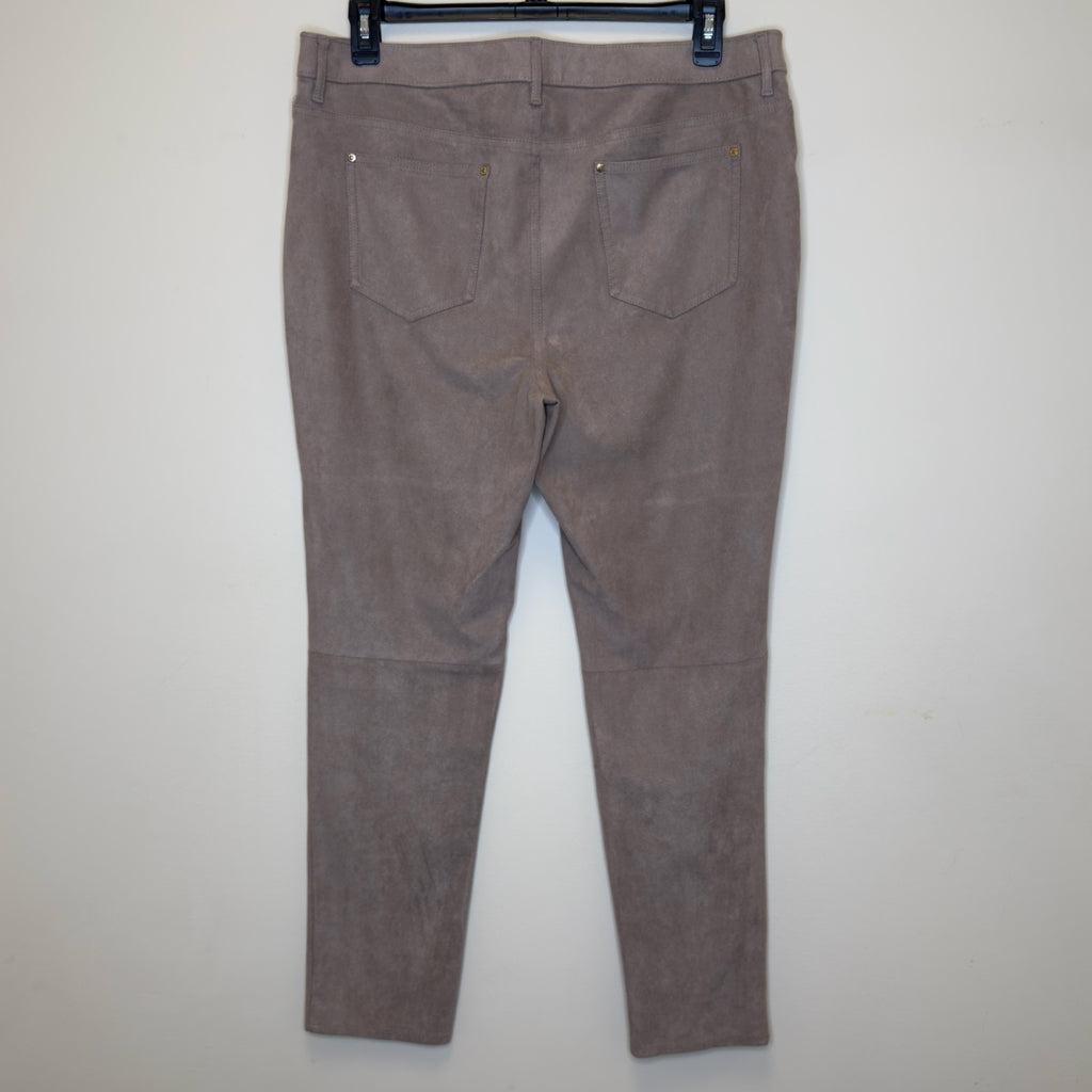 Chico's Faux Suede Slim Leg Pants - Size 14