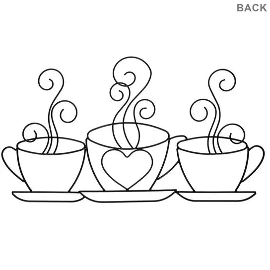 Trio Of Mugs Metal Wall Decor