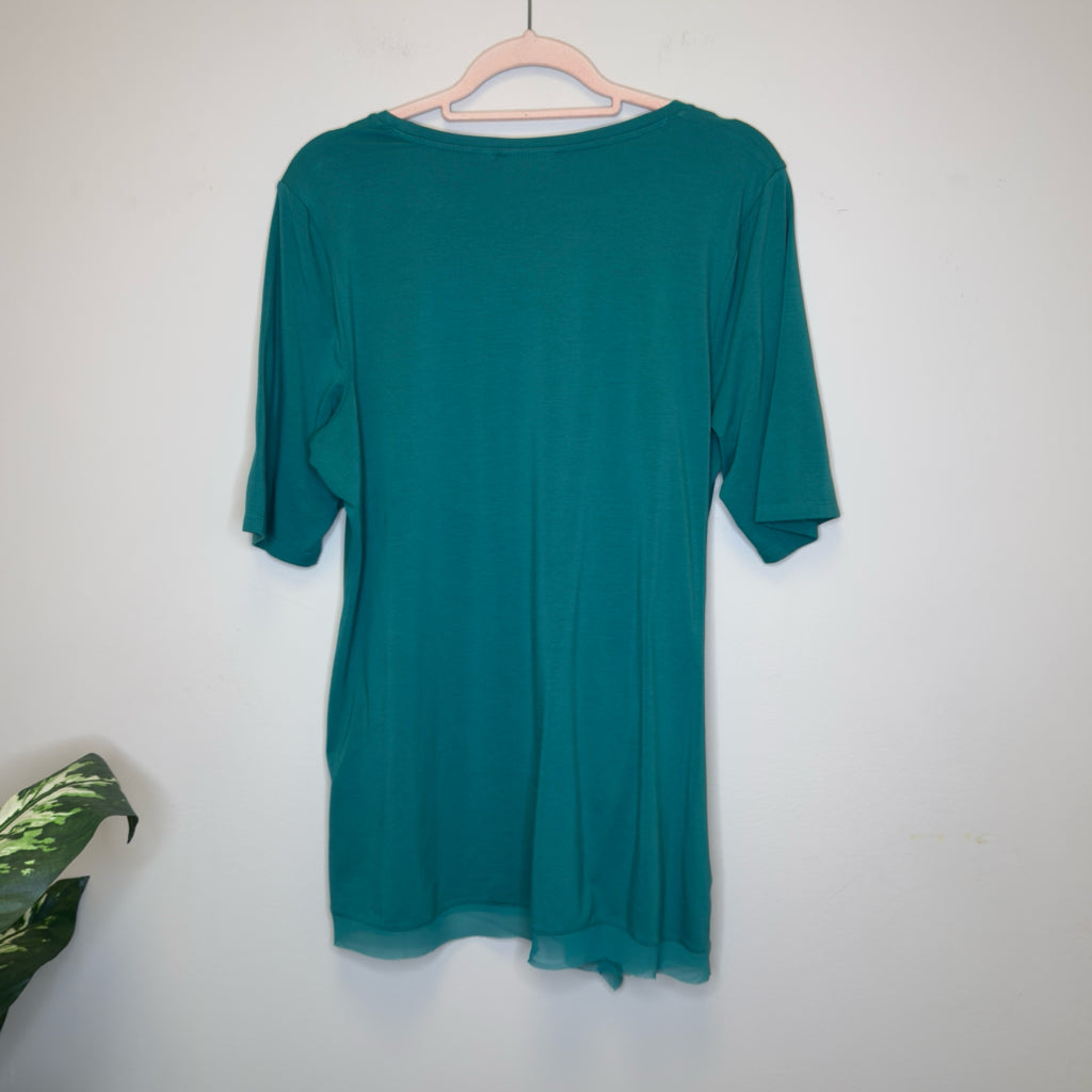 Chico's Touch of Cool Draped Tunic - Size Large