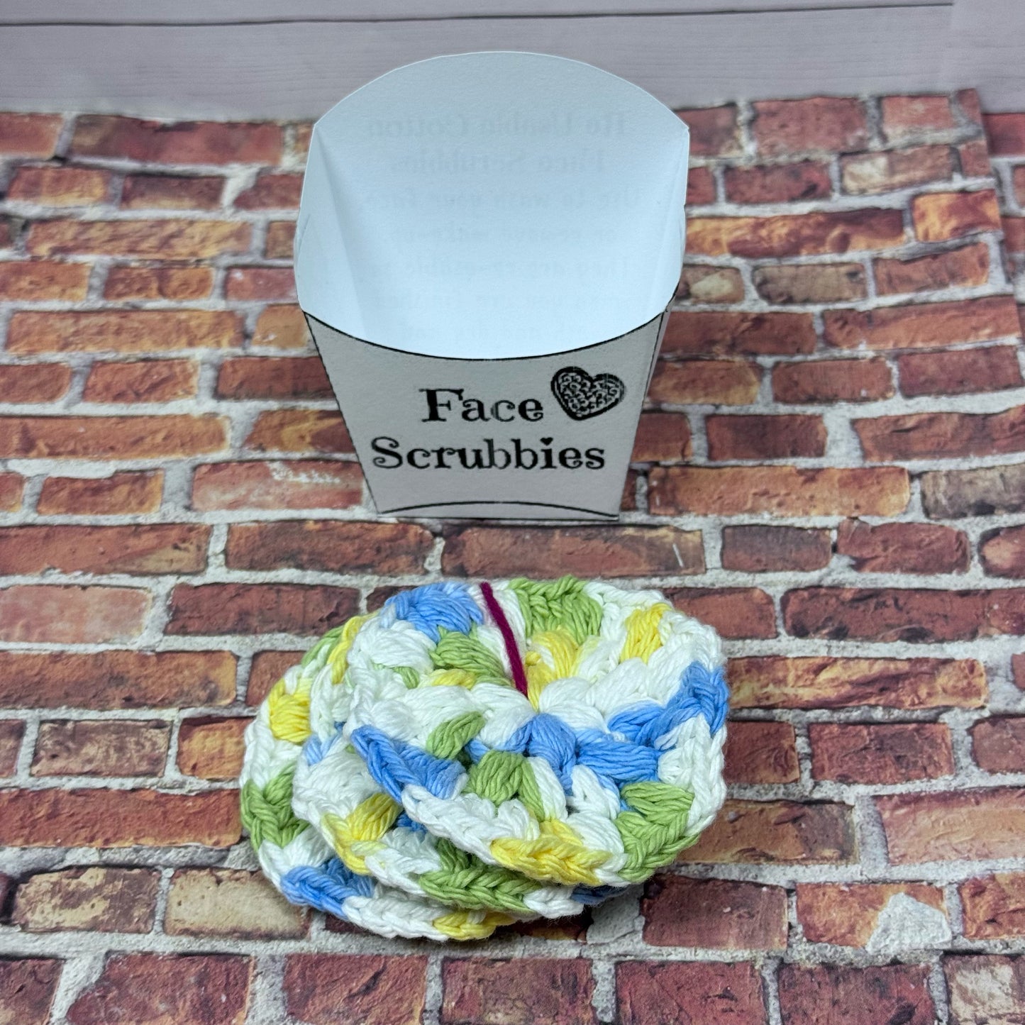 3 Cotton Face Scrubbies - Multicolor