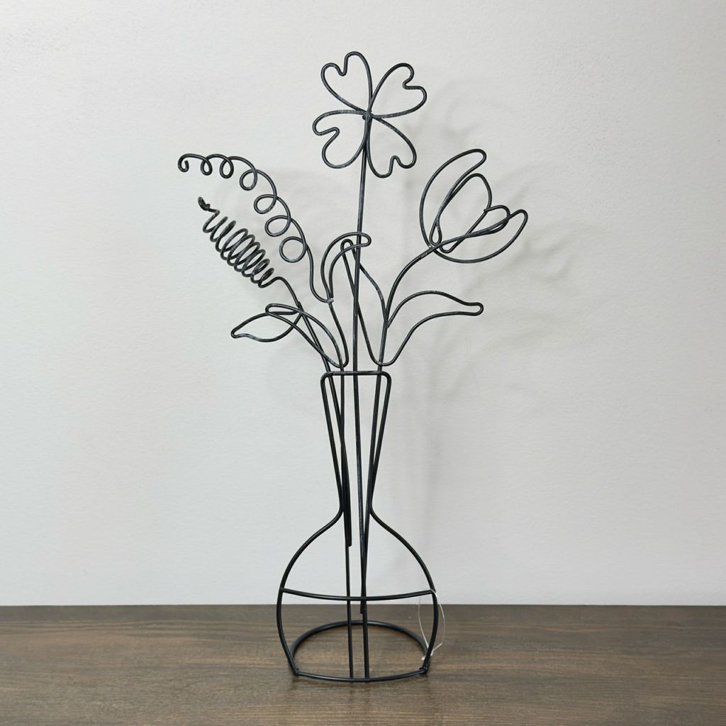 Metal Flower Arrangement Decor