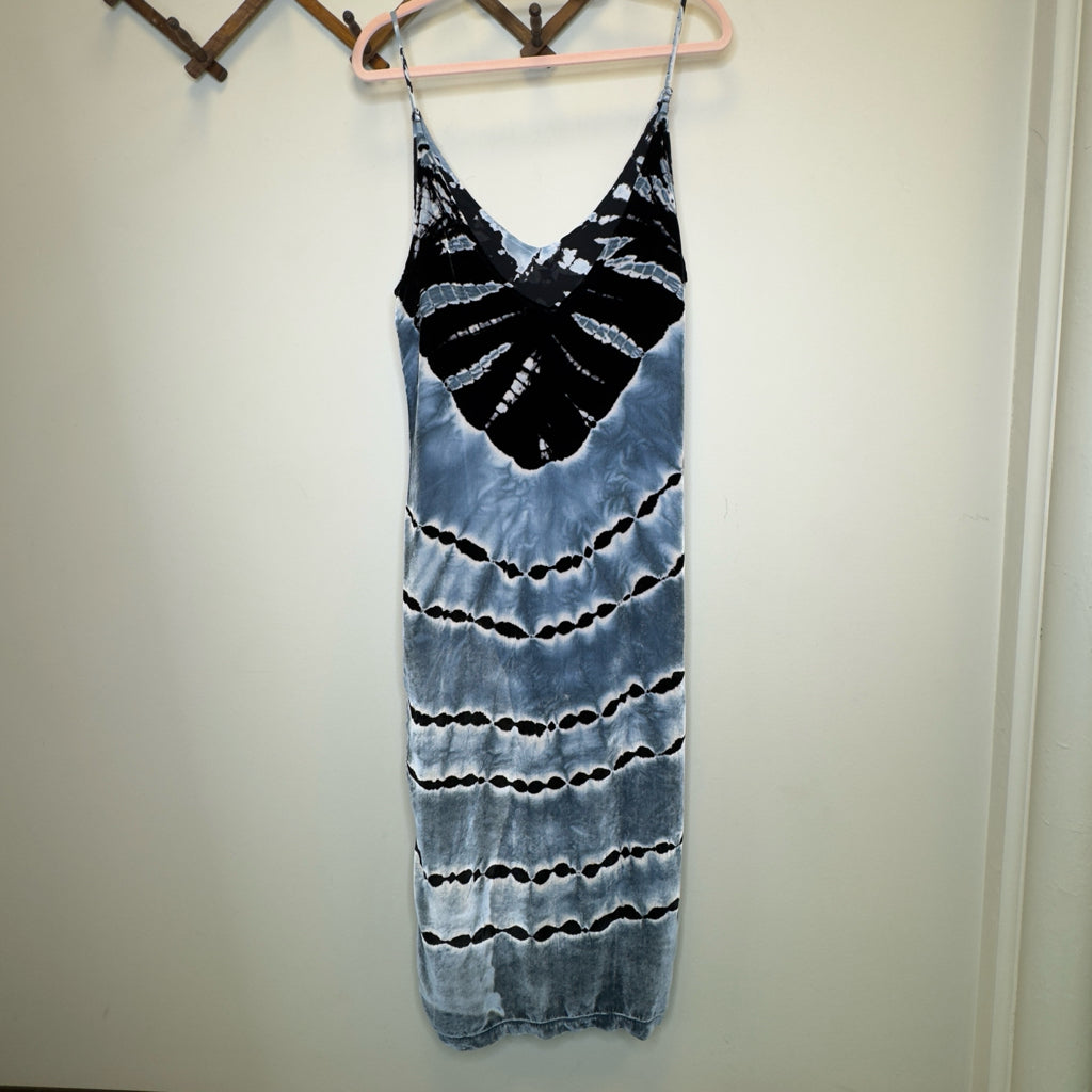 YFB Young Fabulous & Broke Astrid Velvet Tie Dye Slip Dress - Size Small