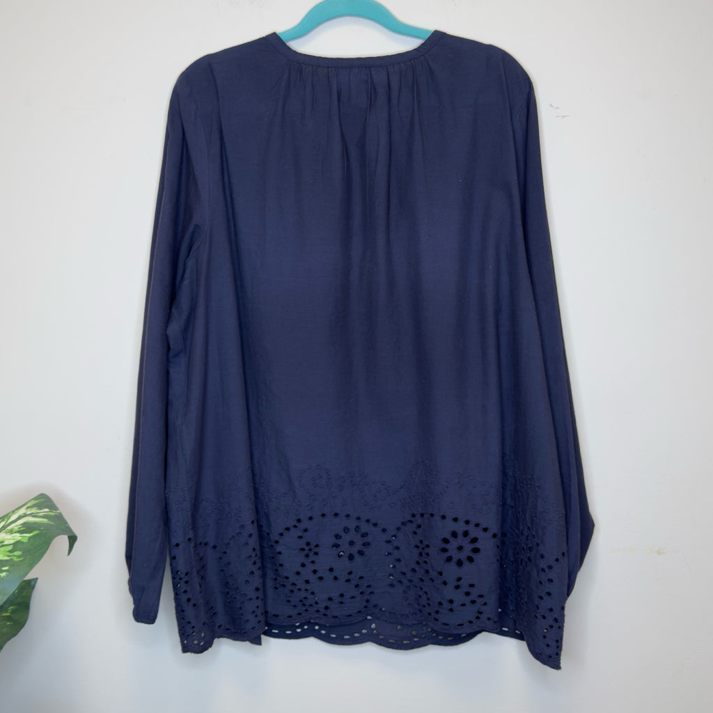 Lane Bryant Eyelet Trim Top - Size 18 (2X)
