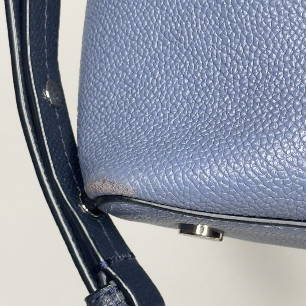 Kate Spade Margaux Celestial Blue Colorblock Pebble Leather Handbag