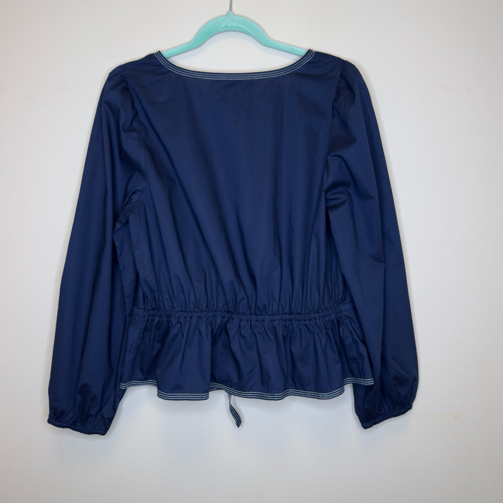 Loft Tie Peplum Blouse - Size Large