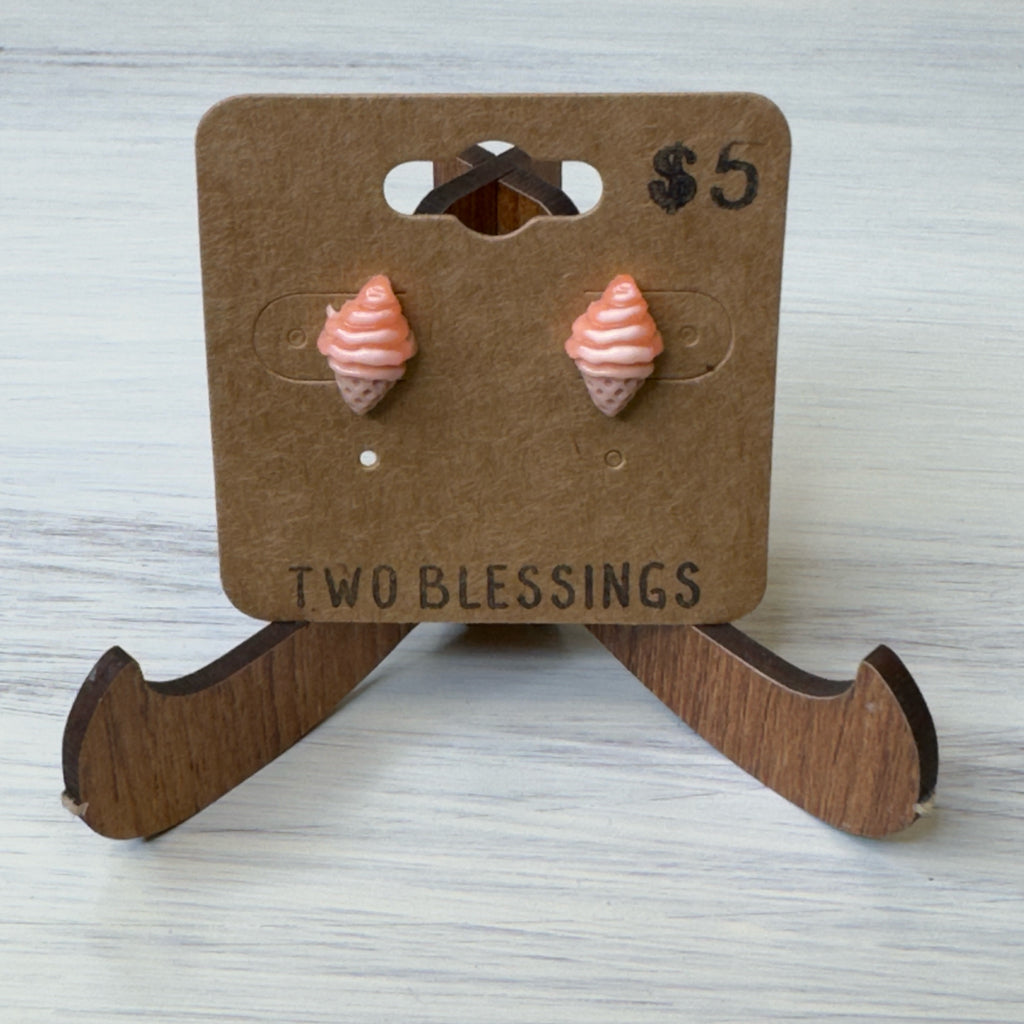 Two Blessings Earrings - Ice Cream Cone