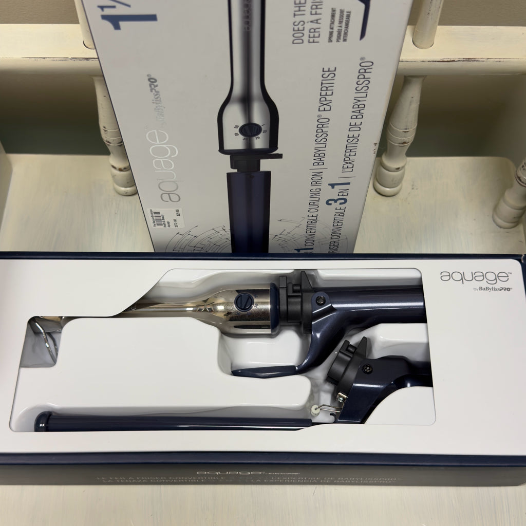 Aquage by Babyliss PRO 1 1/4" Barrel 3 in 1 Convertible Curling Iron
