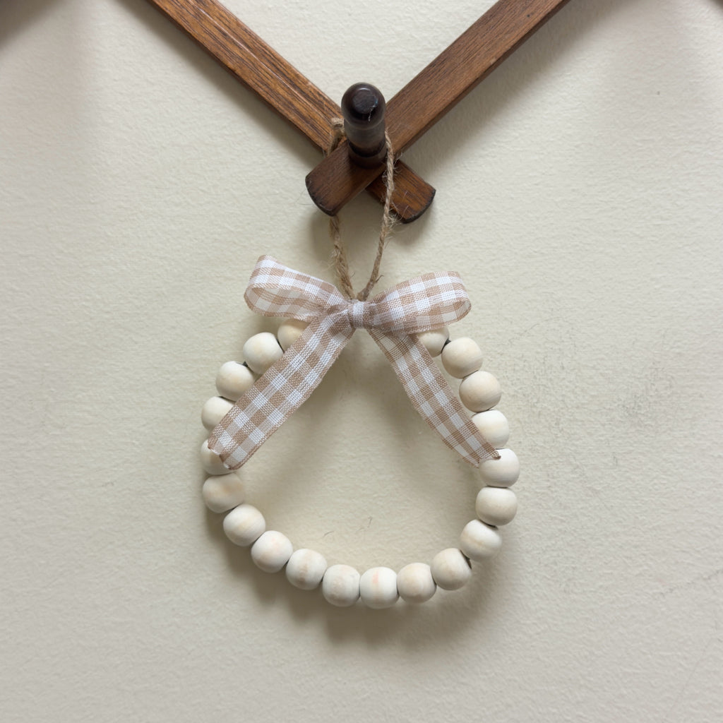 Fall Wreath w/Plaid Ribbon
