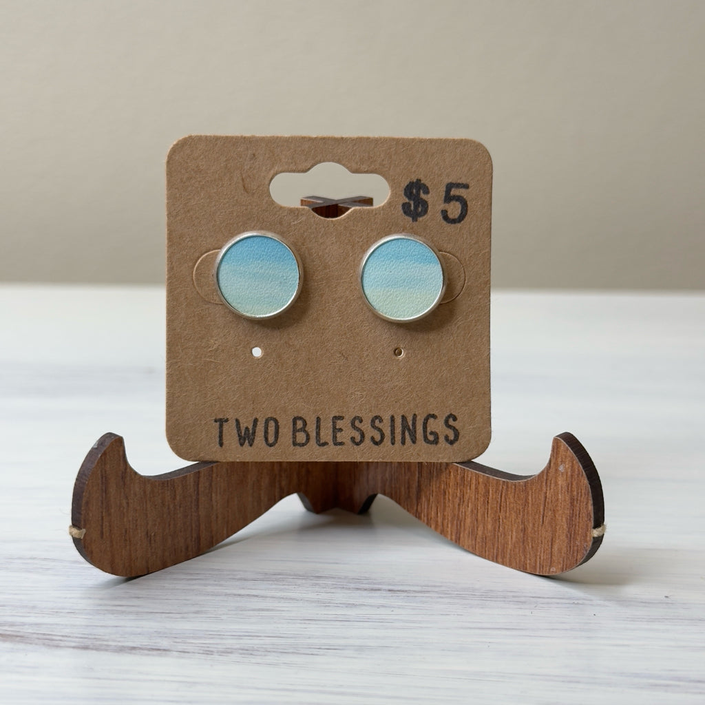 Two Blessings Earrings - Blue
